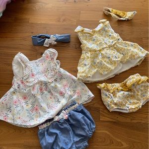 Two baby girl dresses (0-3)